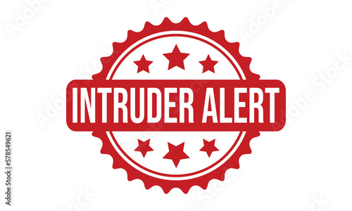 Intruder Alert Rubber Stamp Seal Vector