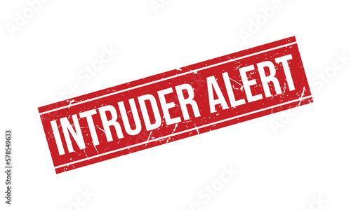 Intruder Alert Rubber Stamp Seal Vector