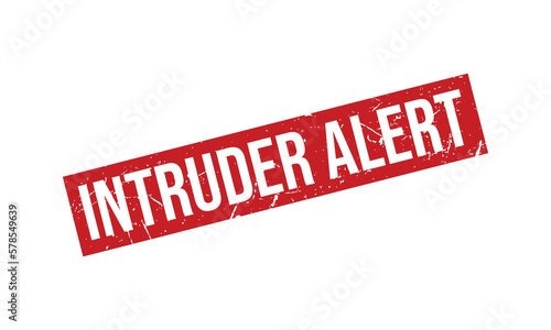 Intruder Alert Rubber Stamp Seal Vector