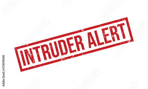 Intruder Alert Rubber Stamp Seal Vector