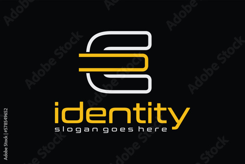 Luxury letter E with lines concept. Very suitable for symbol, logo, company name, brand name, personal name, icon and many more.
