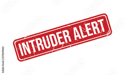Intruder Alert Rubber Stamp Seal Vector