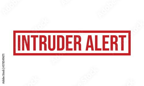 Intruder Alert Rubber Stamp Seal Vector