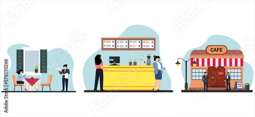 Coffee Shop Flat Bundle Design