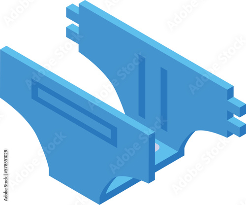 Soft diaper icon isometric vector. Adult care. Step elastic