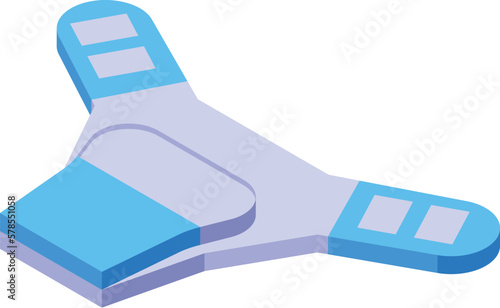 Shape diaper icon isometric vector. Care baby. Adult care