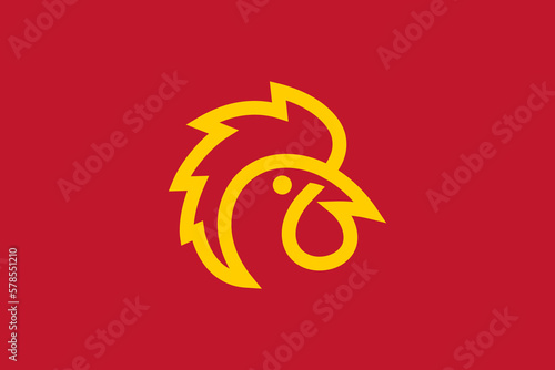 Minimalist Rooster Logo