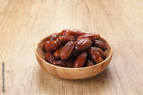 Delicious Kurma Tunisia, sweet dried dates palm fruits. Popular during Ramadan
