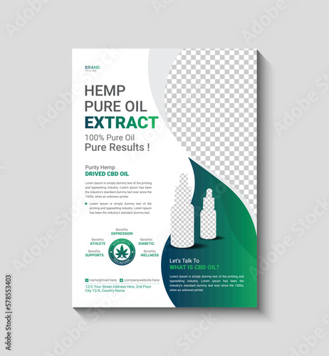 A flyer for hemp pure oil extract