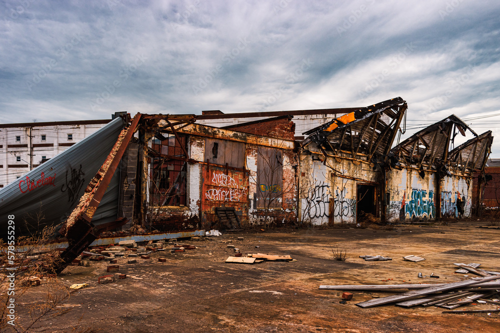 Abandoned historic warehouse in Cleveland, Ohio
