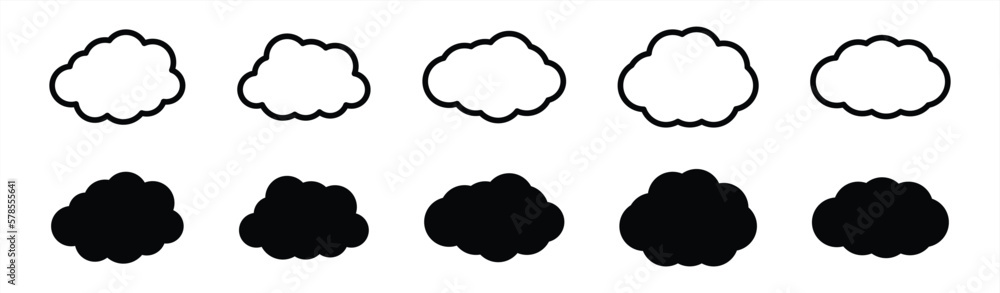 cloud icon set. weather and cumulus icon sign symbol collections on transparent background, vector illustration cloud icon set. weather and cumulus icon sign symbol collections on transparent background, vector illustration