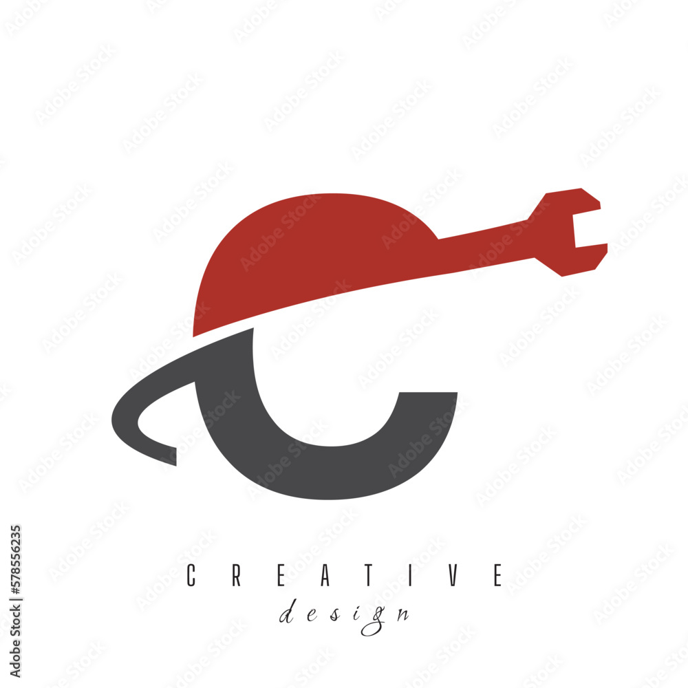 Letter C logo designs, C Repair logo, logo service letter designs Stock ...