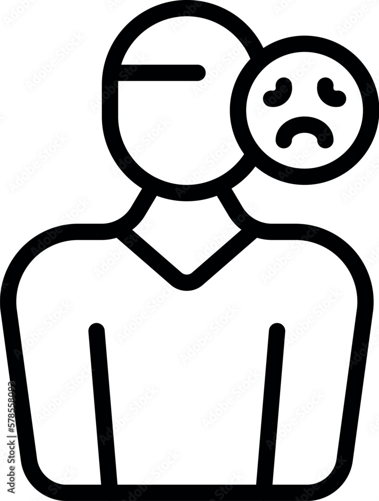 Busy health icon outline vector. Burnout work. Woman job Busy health icon outline vector. Burnout work. Woman job