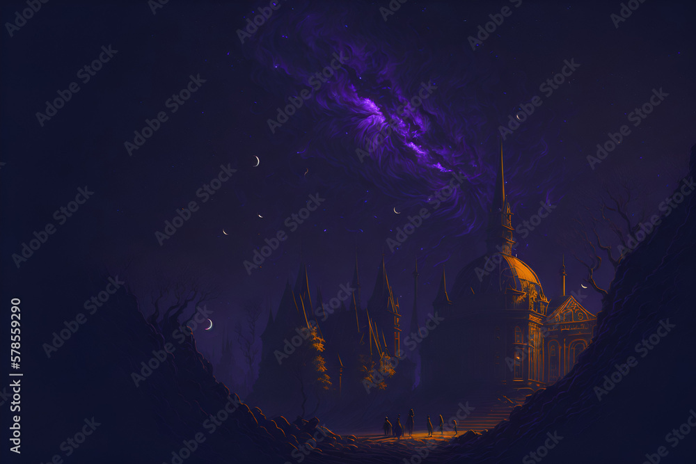 dark night in castle