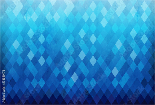青いモザイク柄の抽象的なベクターイラスト背景