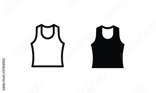 Wear Tank racerback cowl crop top fashion, oversized, apparel outwear shirt front, Women, men unisex, short sleeves, crew neck, dropped shoulder icon editable stroke vector sign flat