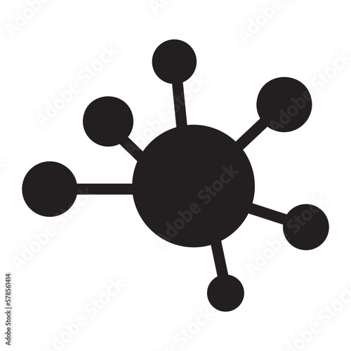 molecule glyph icon