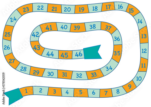 Simple board game template for children