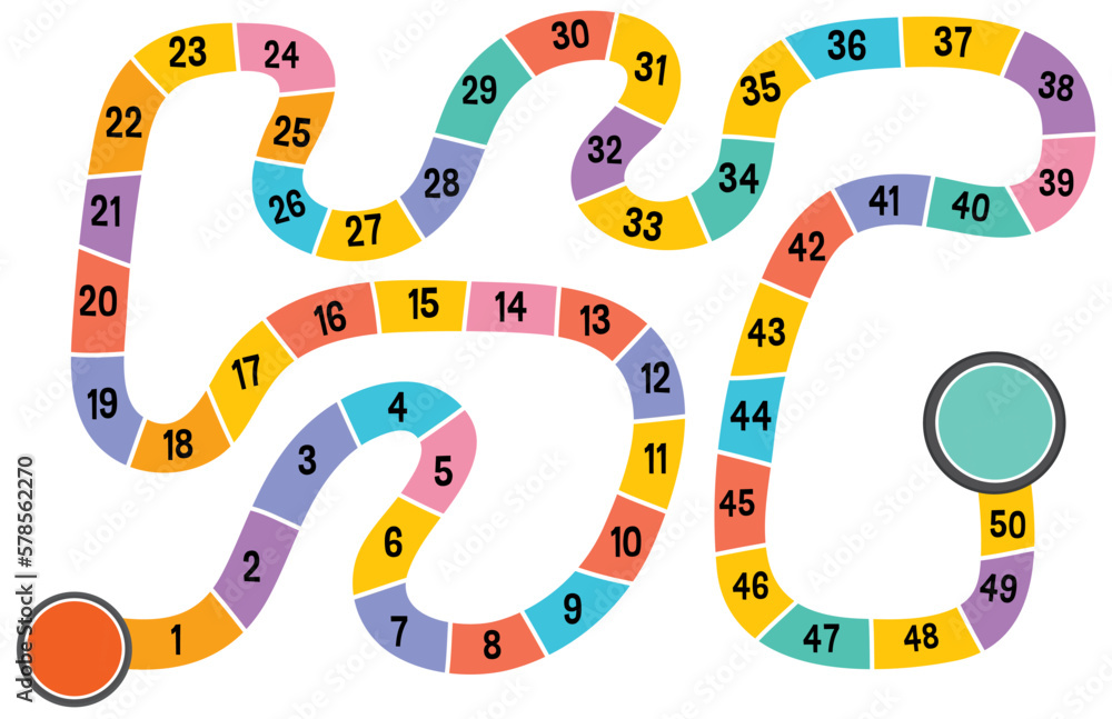 Simple board game template for children