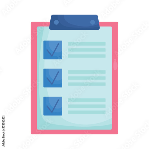 clipboard with checklist document