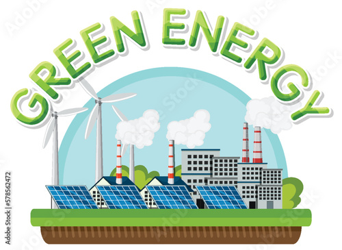Alternative green energy vector concept