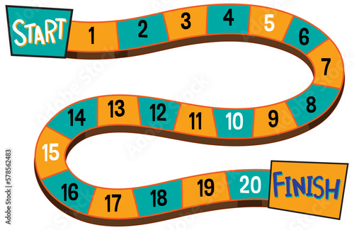 Simple board game template for children