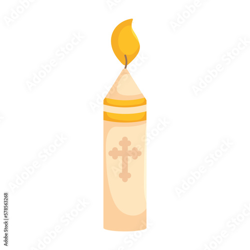 candle wax with cross