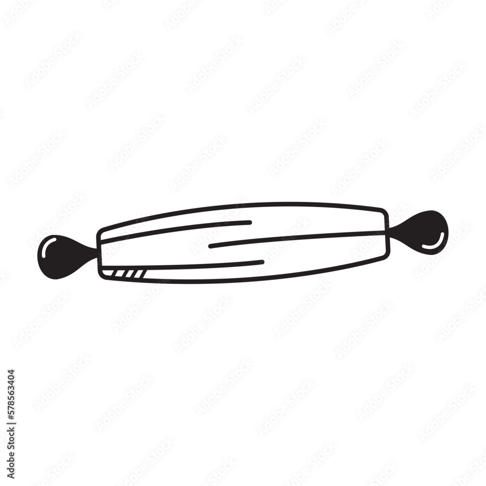 Fototapeta premium wooden roll bakery utensil