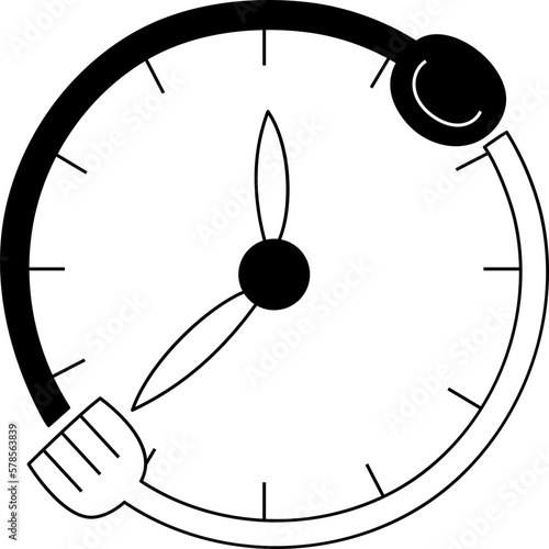 Intermittent Fasting icon hand drawn design elements for decoration.