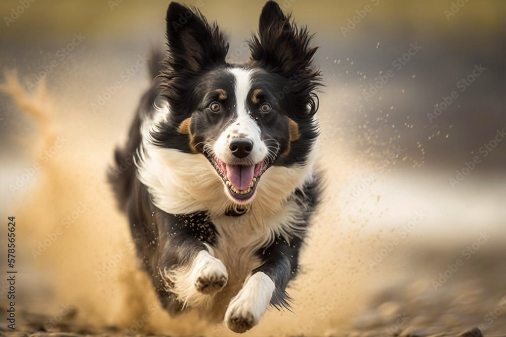 border collie dog made by generative ai