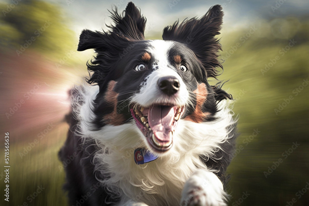 border collie dog made by generative ai