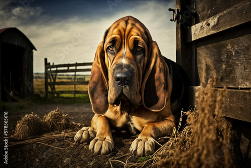 bloodhound made by generative ai photo