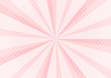 集中線　シンプル　使いやすい　横　横長　ピンク
