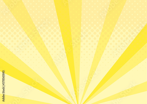 集中線　シンプル　使いやすい　横　横長　　金色　黄色