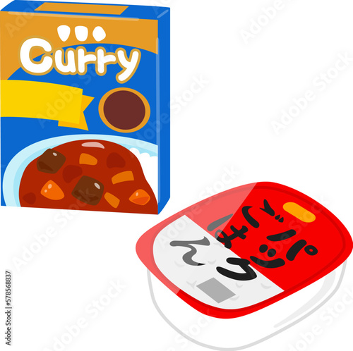 レトルトカレーとパックご飯