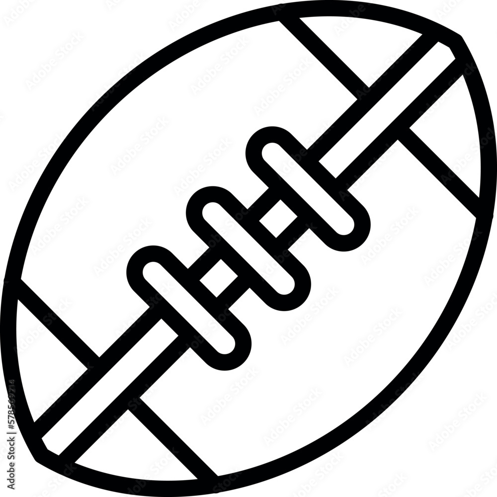 American football ball icon outline vector. Sporting goods. Interior store American football ball icon outline vector. Sporting goods. Interior store