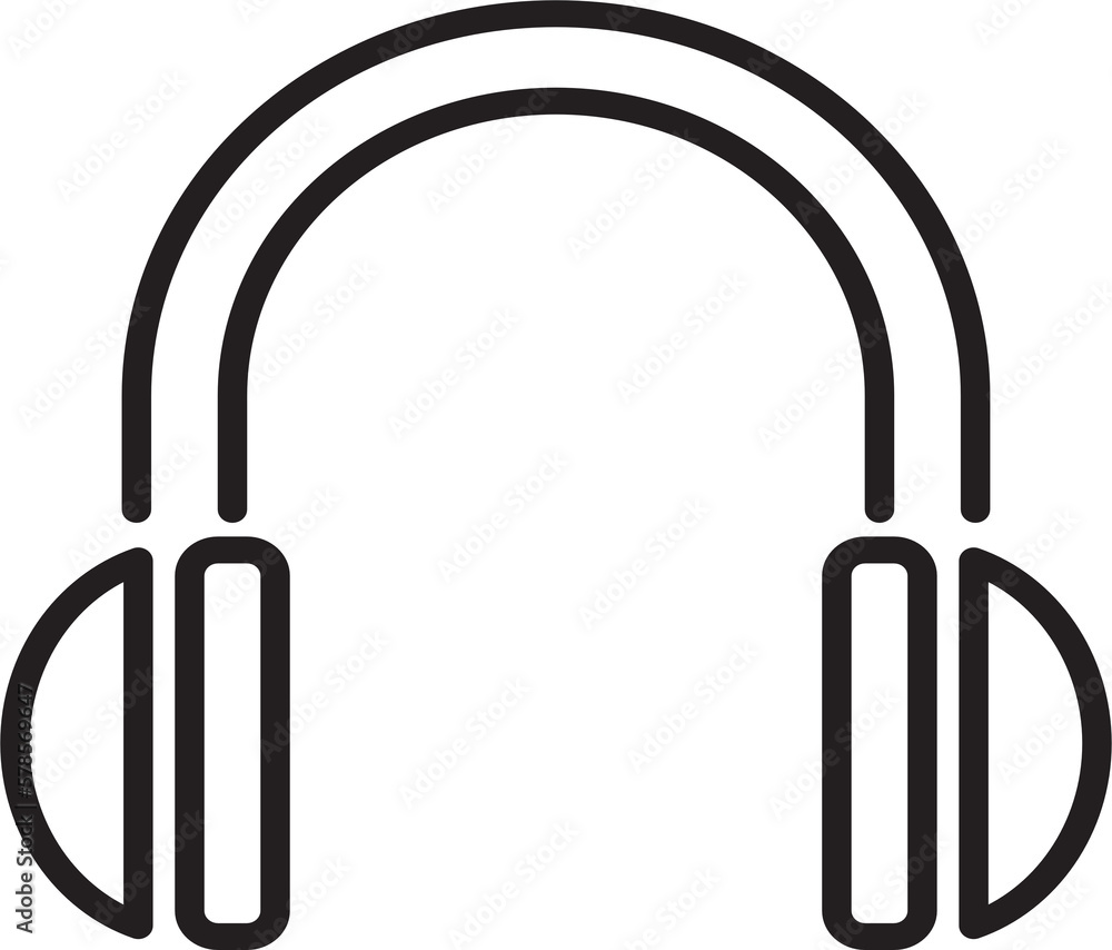 earphone icon black and white earphone icon black and white