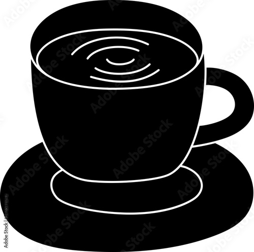 Coffee hot illustration, icon, element for decoration. 