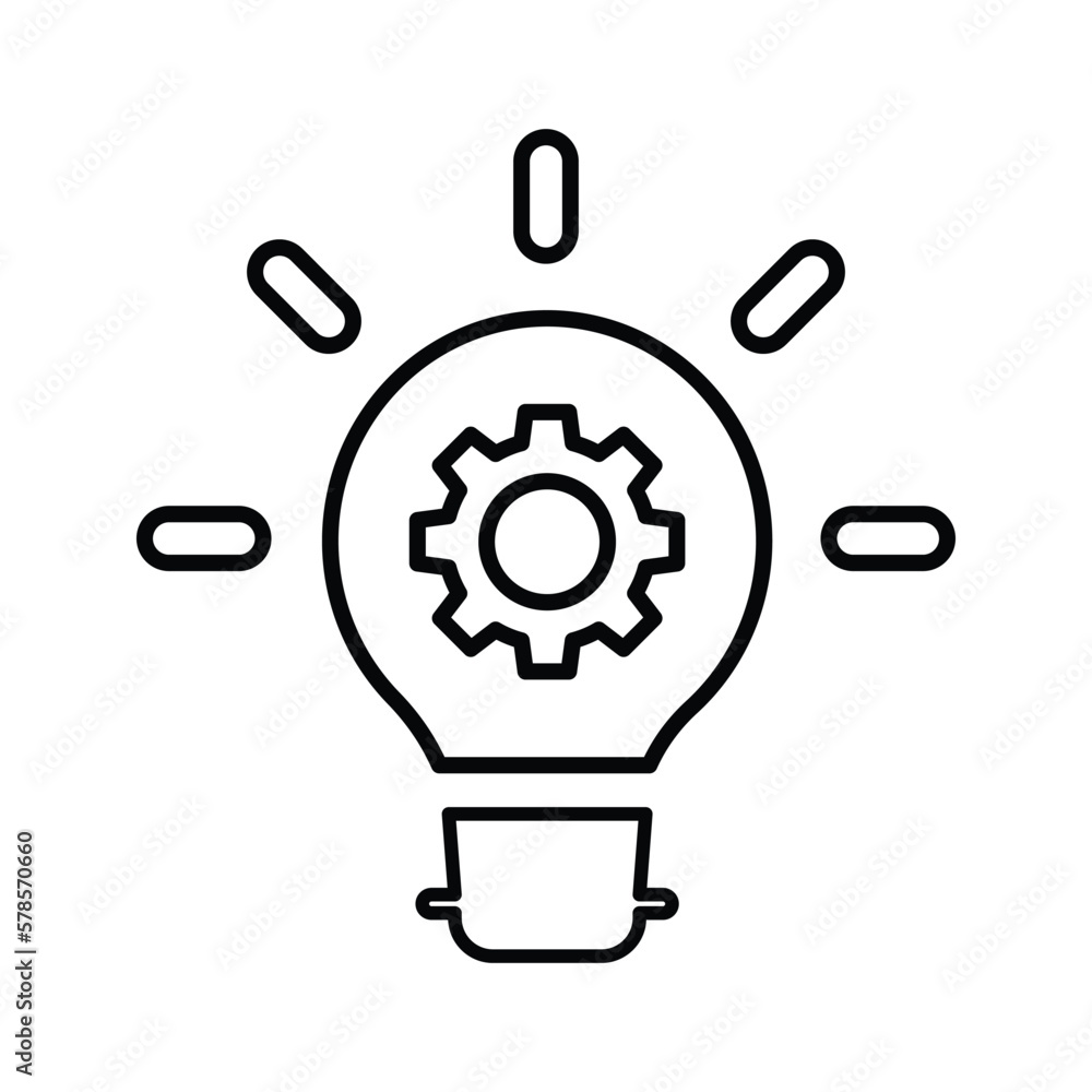 Idea development icon Line icon, outline symbol. Idea development icon Line icon, outline symbol.