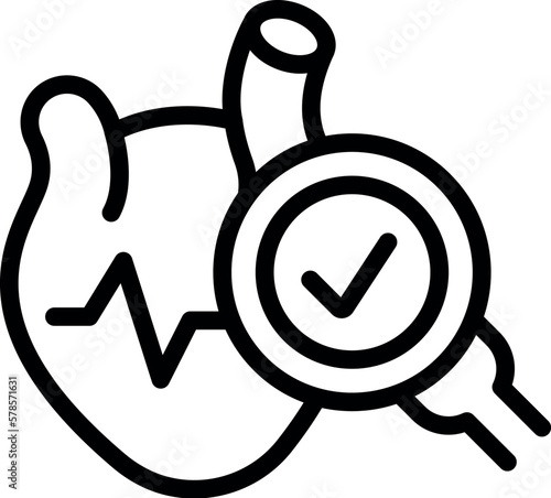Heart treatment icon outline vector. Cardiac surgery. Medical clinic