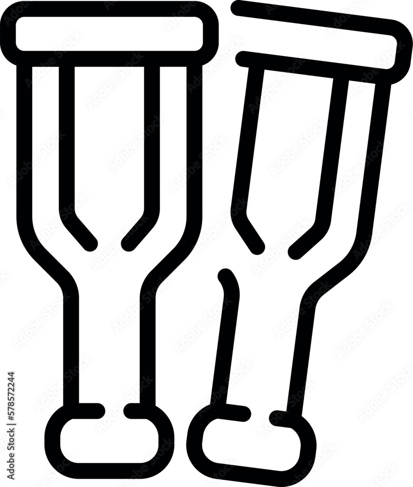 Medical crutches icon outline vector. Medical care. Care medicine Medical crutches icon outline vector. Medical care. Care medicine