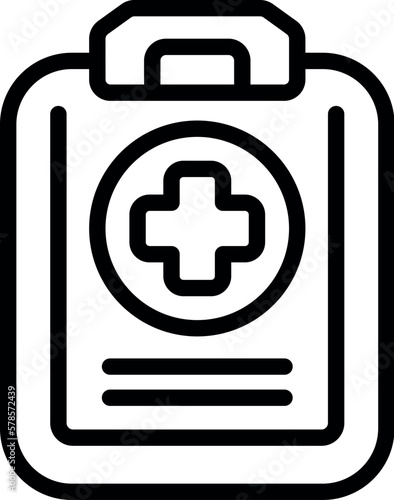 Medical board icon outline vector. Cardiac patient. Doctor surgery