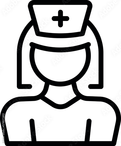 Medical nurse icon outline vector. Heart surgery. Clinic disease