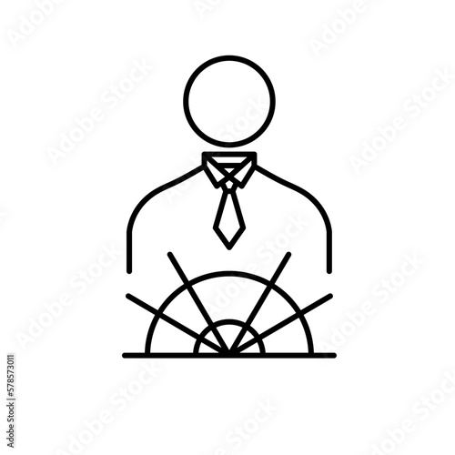 Captain leader. Businessman leads ship toward profit. Leadership concept. Man work and motivating his team to move forward for success. Support to achieve target, vision or forward strategy for growth