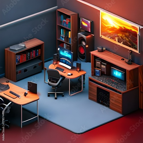 WORKING STUDIO, COMPUTERS AND GAMES