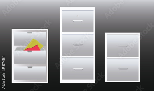 File cabinet Vector, filling cabinet vector