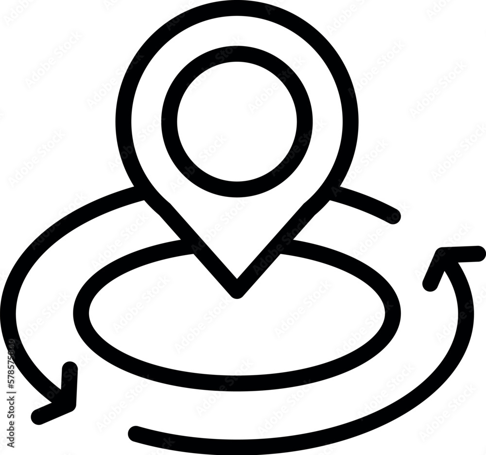 Vr location icon outline vector. Travel tour. Digital tourism Vr location icon outline vector. Travel tour. Digital tourism