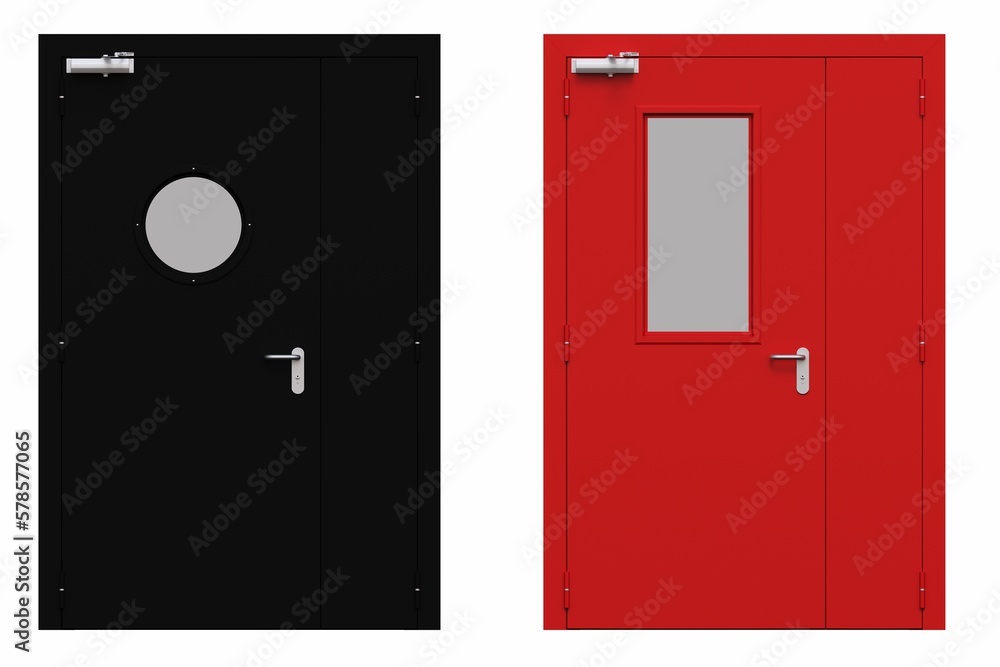 interior doors isolated on white background, interior furniture, 3D illustration, cg render interior doors isolated on white background, interior furniture, 3D illustration, cg render