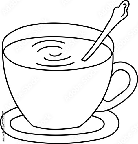 Hot coffee Black icon