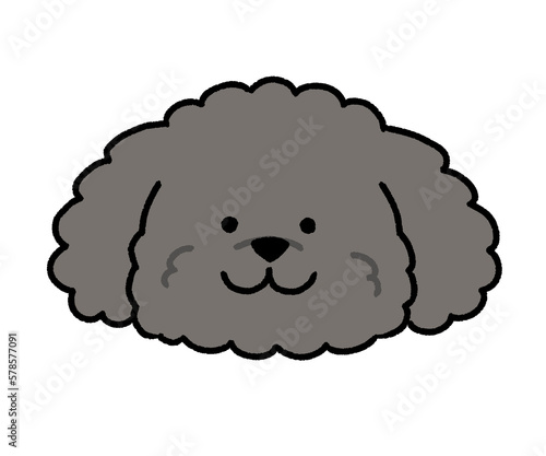 黒いプードルの顔アイコン